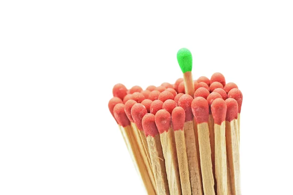 One matchstick standing out from other — Stock Photo, Image