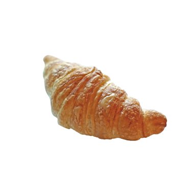 kruvasan ekmek üzerinde beyaz izole