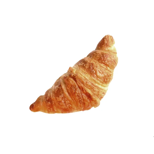 Croissant brood geïsoleerd op wit — Stockfoto