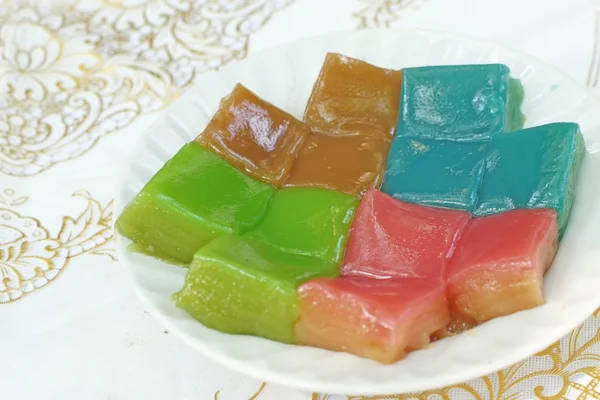 Thai dessert, layer sweet cake — Stock Photo, Image