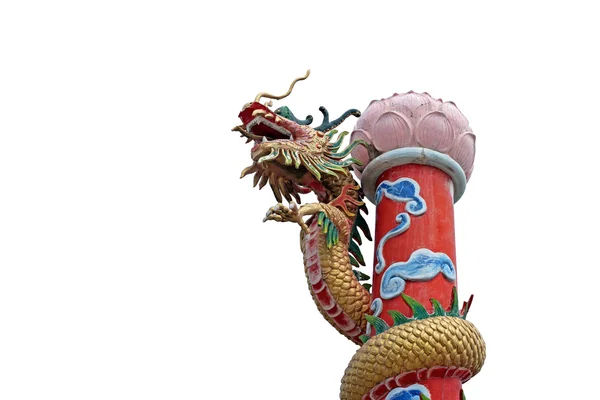 Dragón chino aislado en blanco — Foto de Stock