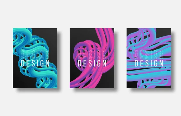 Moderne Abstrakte Einbände Coole Farbverläufe Formen Die Komposition Futuristisches Design — Stockvektor