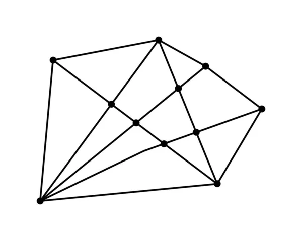 Abstrakte Geometrische Schaltung Verbindet Linien Und Punkte Einfache Technologie Grafischer — Stockvektor