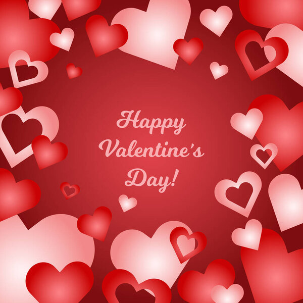 Happy valentines day and weeding design elements. Vector illustration. Colour Background With Hearts. . Be my Valentine