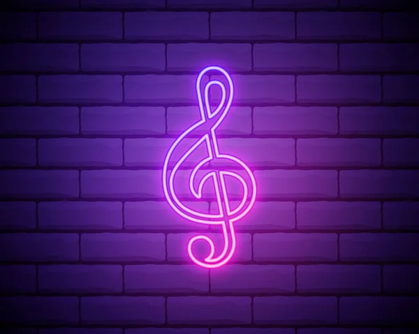 Düğmeli Neon Levhası Klasik Müzik Konser Veya Reklam Tasarımı Gece — Stok Vektör