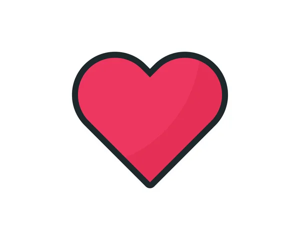 Ícone Vetor Coração Símbolo Amor Sinal Dia Dos Namorados Emblema —  Vetores de Stock