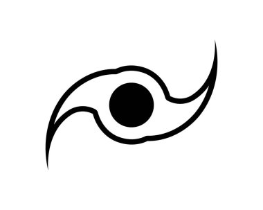 Beyaz arkaplanda izole edilmiş kara delik vektör simgesi. Web, mobil ve kullanıcı arayüzü tasarımı için düz simge.