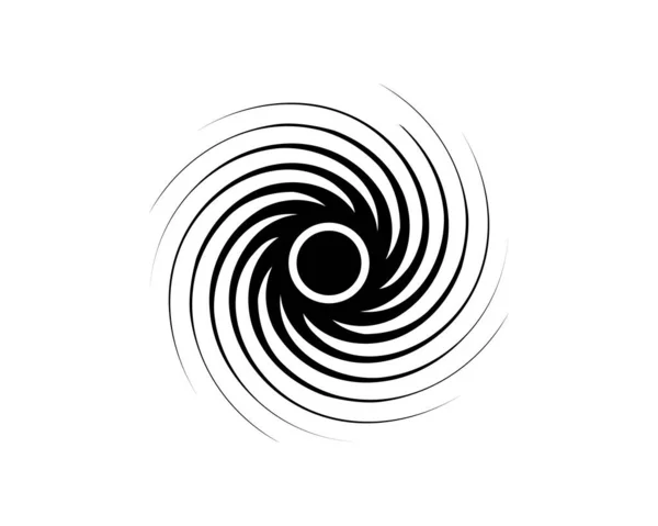 Space Black Hole Vector Icon Isolated White Background Flat Icon — Stock Vector