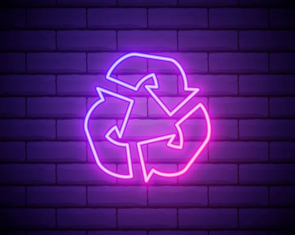 Recycling Markierung Umriss Symbol Elemente Der Frachtlogistik Neon Stil Ikonen — Stockvektor