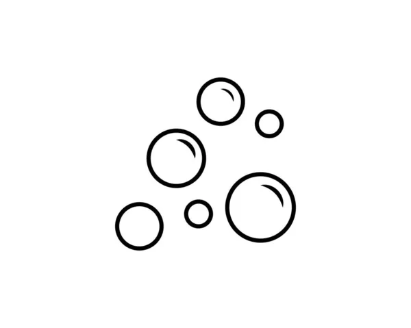 Blasenlinien Symbol Isoliert Auf Weißem Hintergrund Seifen Oder Wasser Ikone — Stockvektor