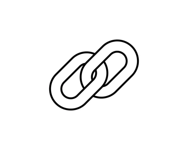 Значок Ланцюга Векторна Контурна Ілюстрація Ізольована Білому Тлі — стоковий вектор