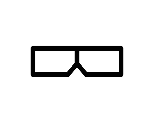 Glasses Icon Black Icon Isolated White Background Glasses Silhouette Simple — Stock Vector