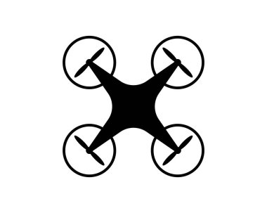 Arkaplanda trend düz stil drone simgesi izole edildi. Web siteniz için İHA simgesi sembolü Drone simgesi logosu, uygulaması, UI. Drone simgesi Vektör illüstrasyonu, EPS10