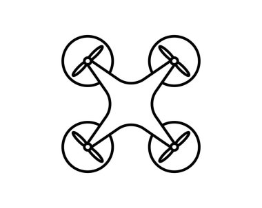 Arkaplanda trend düz stil drone simgesi izole edildi. Web siteniz için İHA simgesi sembolü Drone simgesi logosu, uygulaması, UI. Drone simgesi Vektör illüstrasyonu, EPS10