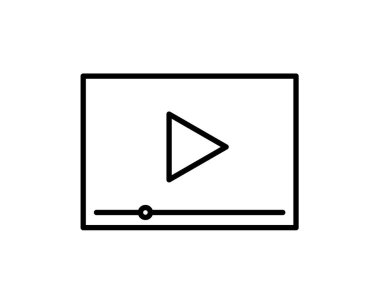 Ortam Oynatıcı vektör çizicisi. Reklam ve Ortam simgesi biçiminde