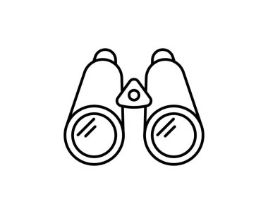 Dürbün simgesi bilgi grafikleri, web siteleri ve yazdırma ortamları ve arayüzleri için uygundur. Satır vektörü simgesi