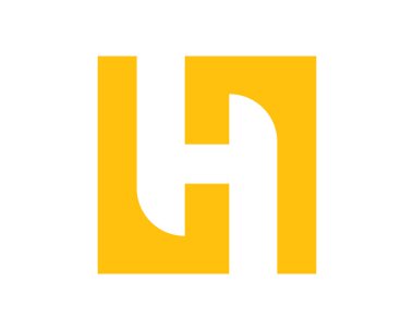 H harfinin baş harfi Logo Tasarım Vektör Şablonu. Monogram ve Yaratıcı Alfabe Harfleri Simgesi İllüstrasyonu