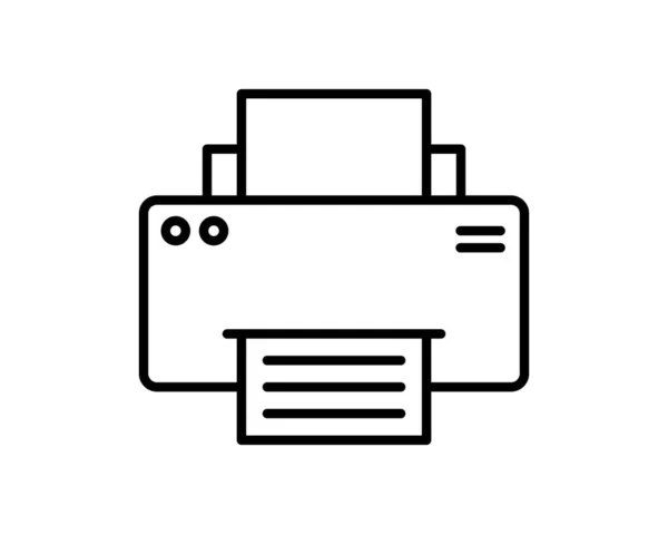 Icono Línea Impresión Contorno Logotipo Vector Sólido Pictograma Lineal Aislado — Archivo Imágenes Vectoriales