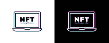 NFT Fon Dışı Token, NFT Metni, NFT Logosu, Fon Dışı Token Vector Posteri, Yeni Dijital Para Birimi, Dijital Sanat Aktarımı, Resimli Arkaplan.