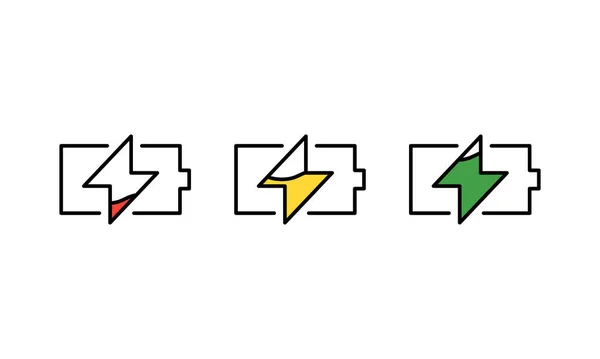 Akkuladungssymbolvektor Indikator Batterie Illustration Symbol Akkumulator Logo — Stockvektor