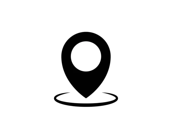 Pin simgesi vektörü. Konum işareti beyaz arkaplanda izole edildi. Navigasyon haritası, GPS, yön, yer, pusula, temas, arama konsepti. Grafik tasarım, logo, Web, UI, mobil uygulama EPS10 için düz biçim.