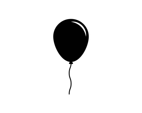 Ballons Icône Vecteur Symbole Plat Simple Illustration Pictogramme Noir Parfait — Image vectorielle