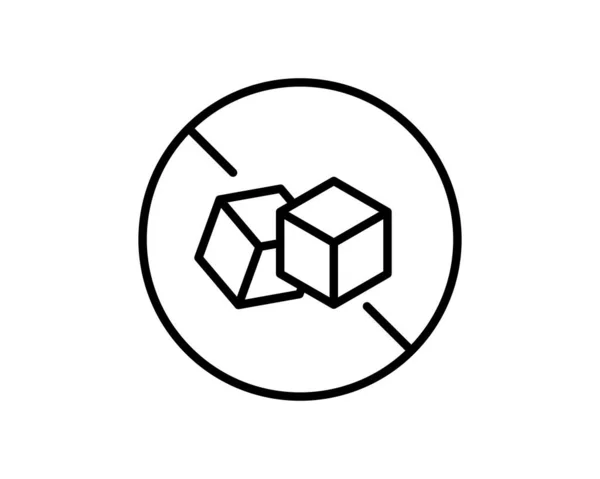 Pas Icône Vectorielle Sans Sucre Cubes Sucre Vectoriels Cercle Icône — Image vectorielle