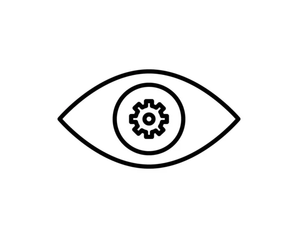 Augenreparatur Fix Auge Einstellung Symbol Thema Vektor Illustration Umriss Auge — Stockvektor