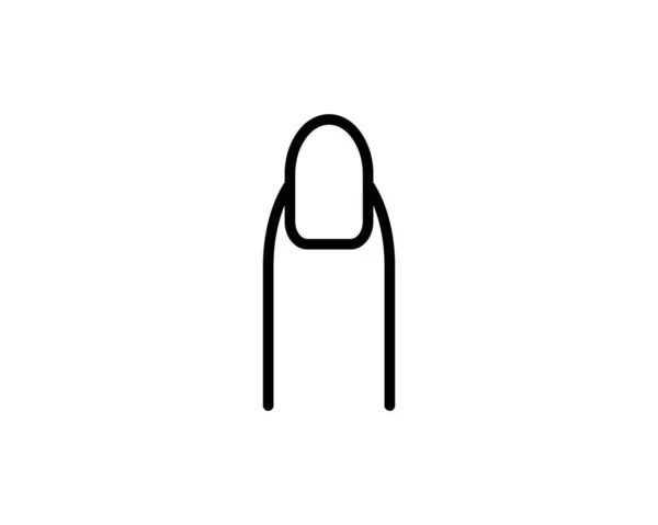 Длинные Ногти Ногтей Ногтей Линии Иконка Вектора Искусства Приложений Веб — стоковый вектор