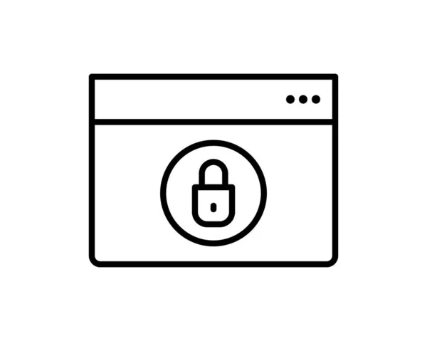 Ilustración Vectores Seguridad Web Aislada Sobre Fondo Blanco Icono Seguridad — Archivo Imágenes Vectoriales