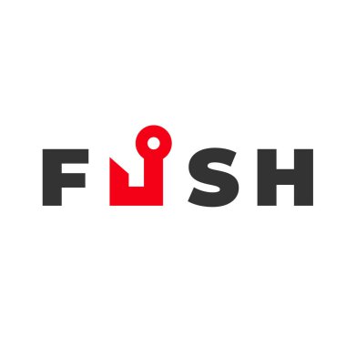 Fish abstract vector design logo template. Company logo design.Fish logo template creative vector symbol of fishing club isolated on white.
