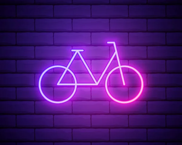 Bike Neon Icon Elements Web Set Simple Icon Websites Web — Stock Vector