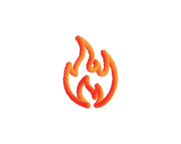 Fluffy Fire Icon Trendy Stijl Geïsoleerd Witte Achtergrond Voor Website — Stockvector