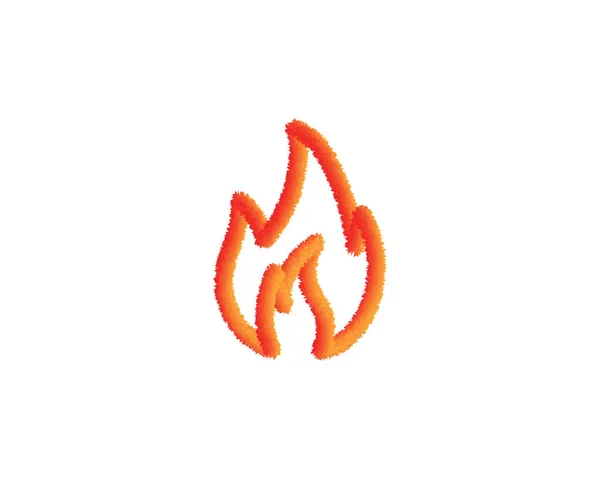 Fluffy Fire Icon Trendy Stijl Geïsoleerd Witte Achtergrond Voor Website — Stockvector