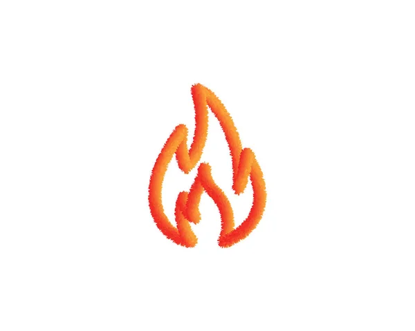 Fluffy Fire Icon Trendy Stijl Geïsoleerd Witte Achtergrond Voor Website — Stockvector