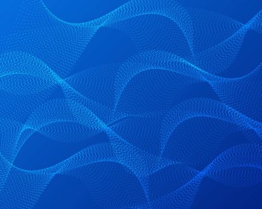 Soyut vektör arkaplanı, broşür, web sitesi, broşür tasarımı için şeffaf dalga çizgileri. Mavi duman dalgası