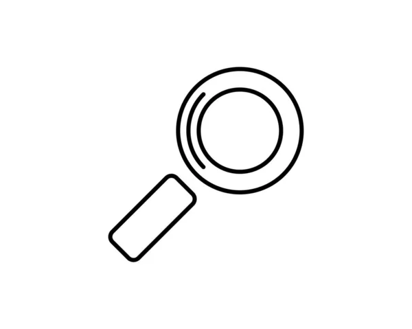 Magnifying Glass Isolated White Background Search Icon Vector Illustration — Stock Vector