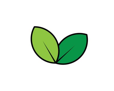 Yaprak simgesi. İzole ekoloji ve yaprak ikonu tarzı. Logo web uygulaması UI tasarımı için birinci sınıf yeşil çay yaprağı ikonu vektör çizim konsepti