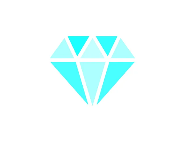 Diamond Outline Icon Modern Minimal Flat Design Style Thin Line — Stock Vector