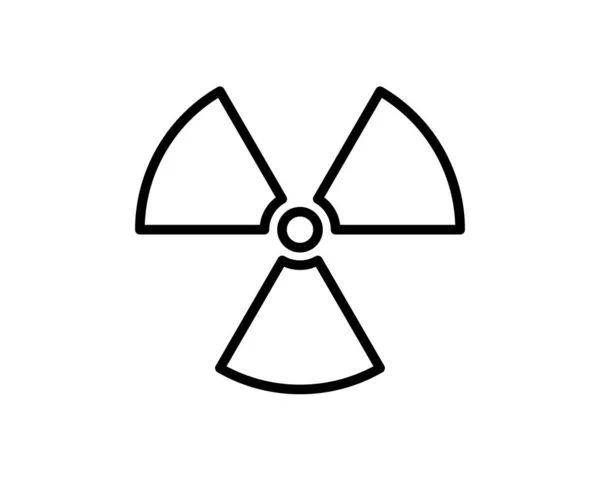 Radioaktywny Symbol Atomowy Ikony Zagrożenie Promieniowaniem Reaktora Uranowego Projekt Znakowania — Wektor stockowy