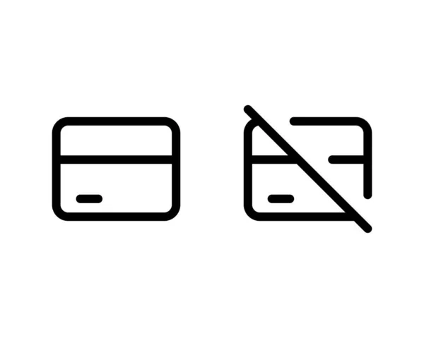 Premium Kreditkarten Symbol Oder Logo Linienstil Hochwertiges Zeichen Und Symbol — Stockvektor