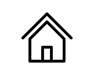 Web uygulamalarında, mobil uygulamalarda ve yazdırma ortamında kullanılacak ev vektör resmi