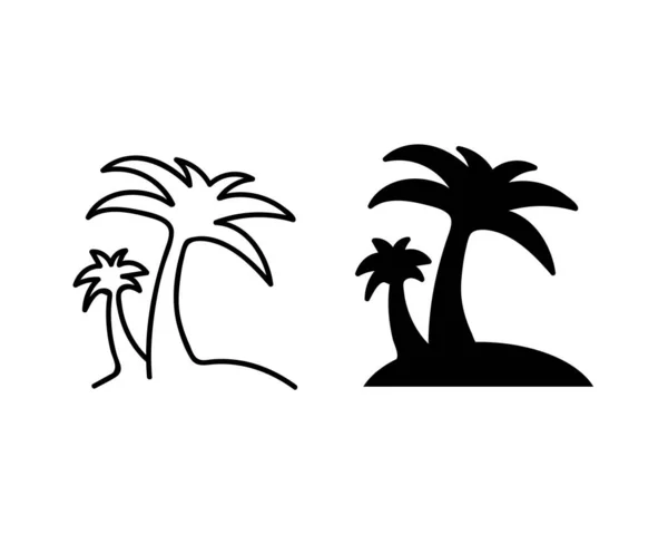 Значок Пальмы Природы Иконка Вектора Пальмы Природы Веб Дизайна Выделена — стоковый вектор