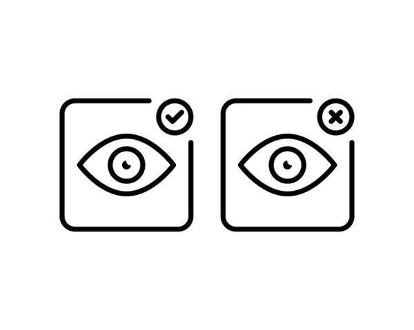 Ögonikon Vektor Vision Ikon Symbol Illustration Vit Bakgrund Vision Ikon — Stock vektor