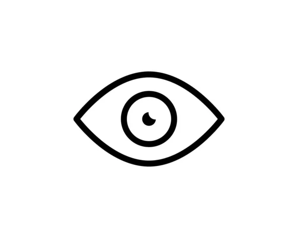 Піктограма Очей Тонка Лінія Веб Мобільних Сучасний Мінімалістичний Плоский Дизайн — стоковий вектор