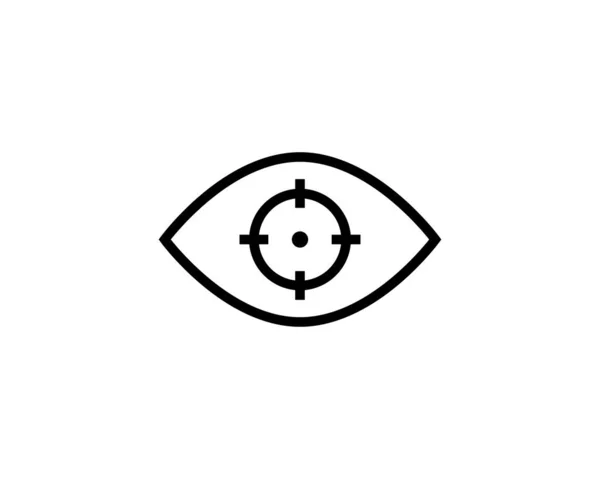 Eye Target Icon Isolated Sign Symbol Flat Style App Web — Stock Vector