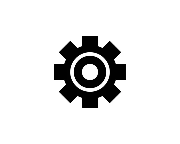 Getriebe Icon Vektor Einfaches Flaches Symbol Perfekte Darstellung Des Schwarzen — Stockvektor