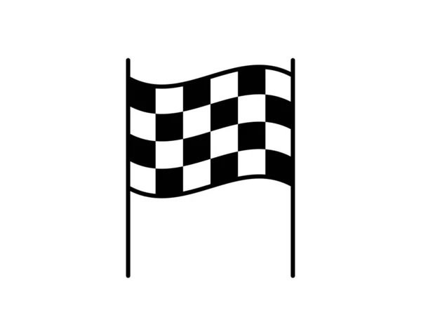 Checkered Racing Flag Icon Starting Flag Auto Moto Racing Sport — Stock Vector