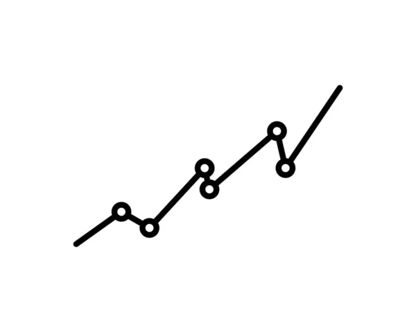Статистична Ікона Тонка Лінійна Статистика Окреслює Ікону Ізольовану Білому Тлі — стоковий вектор
