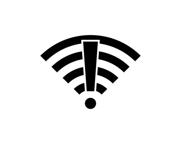 ワイヤレスWifiアイコンサインフラットデザインベクトルイラストセット オンと白の背景に隔離された黒の色で設定された無線Lanインターネット信号シンボル — ストックベクタ